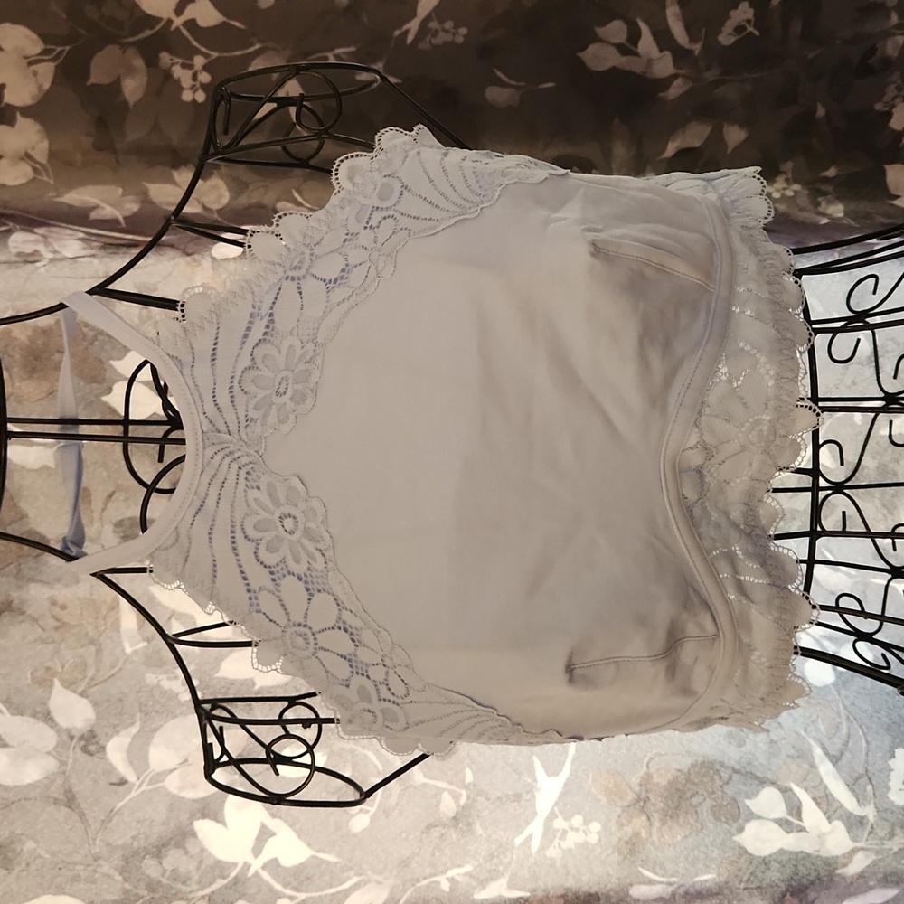 Colsie Light Blue Lace Halter Top Bralette